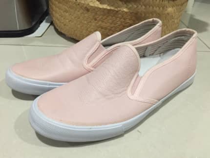 pale pink slip on shoes