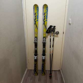 HEAD XRC LIQUIDMETAL SNOW SKIS 163CM LD-12 BINDINGS W/ ROSSIGNOL POLES  - Snow Sports in Harris Park NSW | Gumtree Australia