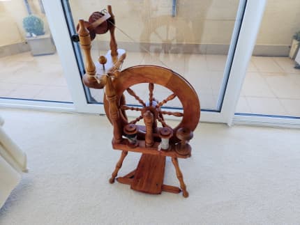 Vintage Upright or Castle Style Spinning Wheel Decorative 