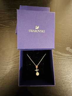 Swarovski Perfection Silver Necklace Pink RHS Crystal Pearl selling New