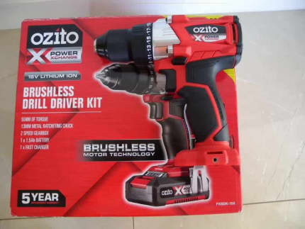 Brand New Ozito 18V X Power Brushless Drill Driver Kit Power