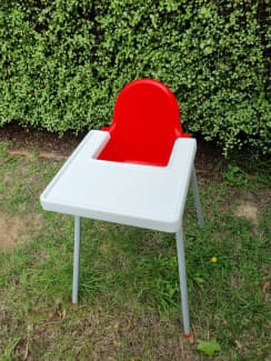 Ikea red high online chair