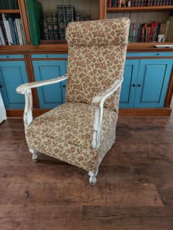 antique upholstered rocker