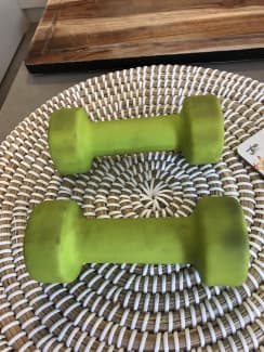 Two Green. dumbbells weights Gym Fitness Gumtree Australia