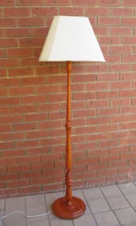 wooden standard lamp ebay