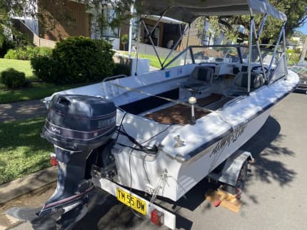 Cheap fishing boat easy rider 5m evinrude 90hp 12 months rego