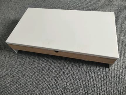 ELLOVEN Monitor stand with drawer, white - IKEA