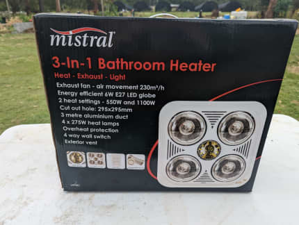 mistral bathroom fan heater