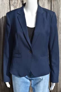 H&m on sale navy jacket