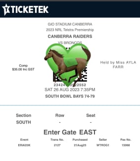 NRL Round 26 - Canberra Raiders v Brisbane Broncos Tickets, Canberra, 26/08/2023