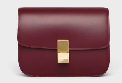 Celine Medium Classic Box Bag Calfskin Red GHW