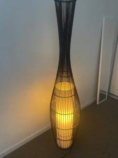 Argos rattan store floor lamp