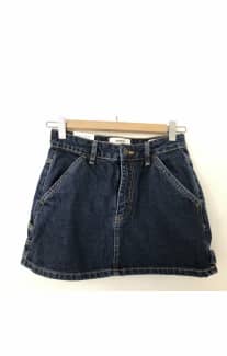 Women's Cargo Denim Low Rise Mini Skirt Size 6
