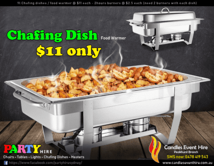 Chafing Dish (Food Warmer) For Rent - Appliances - Melbourne, Victoria,  Australia, Facebook Marketplace