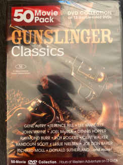 50 movie pack gunslinger classics never opened still sealed CDs