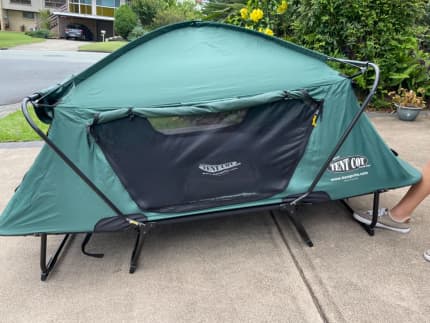 Double cot outlet tent