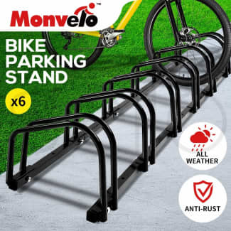 6 Bikes Stand Bicycle Bike Rack Floor Parking Instant Storage