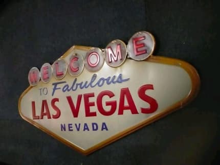 Las Vegas Metal Sign Wall, Metal Tin Sign Las Vegas