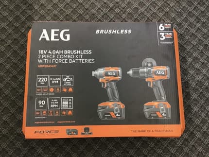 Aeg 18v 5.0 ah 2 piece brushless best sale combo kit