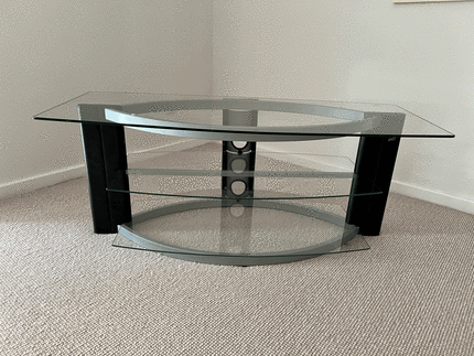 Bello tempered deals glass tv stand