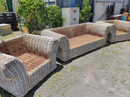 second hand cane lounge suite for sale