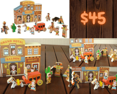 NEW Janod Story Box Wild West Wooden Play Set | Toys - Indoor