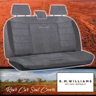 RM Williams Suede - Grey - Tailor Made Car Seat Cover To Suit Your Vehicle