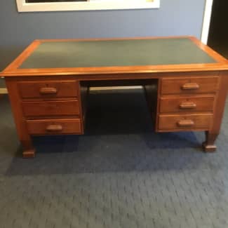 Solid 1950s jarrah desk with vinyl inlay | Desks | Gumtree Australia  Joondalup Area - Sorrento | 1308660555