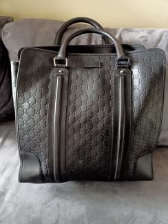 Gucci Black Guccissima Leather Laptop Bag Gucci