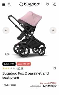 Bugaboo Fox 2 bassinet and seat pram Prams Strollers in Sydney City NSW Gumtree Australia