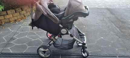 Steelcraft Agile Pram w capsule and car seat holder Prams Strollers in Narangba QLD Gumtree Australia