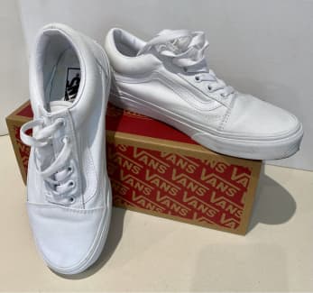 Ladies white vans hot sale size 6