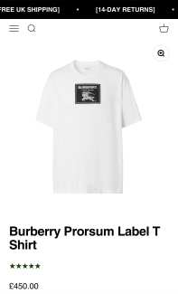 NEW Burberry Box Logo Prorsum Tshirt UNISEX Tops in Beechboro WA Gumtree Australia