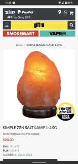 simple zen salt lamp