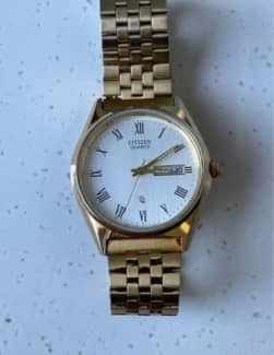 Men's citizen quartz online watch gold