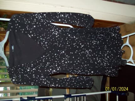 Black Frill Detail Wrap Dress, Dresses