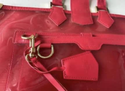 Louis Vuitton Plage Lagoon MM Red Vinyl Beach Tote Bag