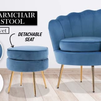 blue accent stool