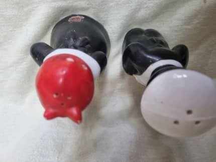 Lot - Vintage 1940's Black Americana Mammy & Moses Salt & Pepper Shakers