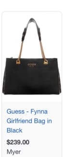 Myer hotsell handbags guess