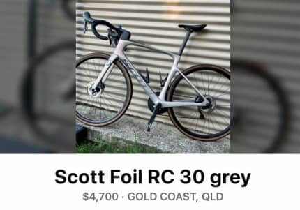 Scott foil RC 30 Grey Bicycle Parts and Accessories Gumtree