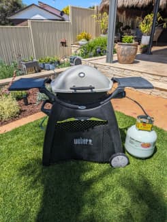 Gas bottle outlet for weber bbq