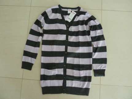 Girls: Gymboree Long Length Striped Cardigan. 10-12yrs. TICKETS on