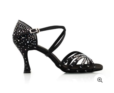 Vivaz Black Satin With Diamante Latin Dance Shoes Size 35 | Women's Shoes |  Gumtree Australia Stirling Area - Scarborough | 1309938672