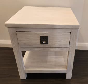 freedom white bedside table