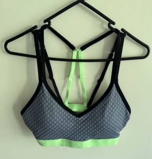 Lorna Jane Size Medium Sports Bra Green/Grey - Brand New