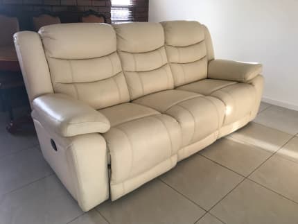 Leather Recliner 3 Seater Couch Sofas