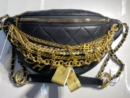 Chanel All About Chains Waist Bag Calfskin Black 724752 | Bags
