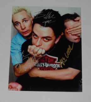 Green Day, Billie, Joe Armstrong Cool, Dirnt cheapest autographed with COA