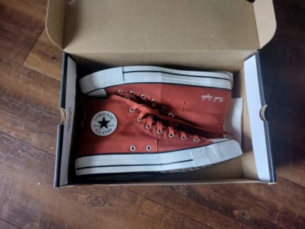 fluro orange converse